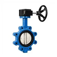 LT Manual Sof Seal Butterfly Valve กับหูที่ยื่นออกมา